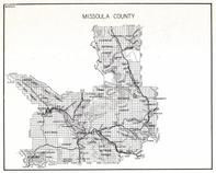 Missouola County, Lolo National Forest, Woodworth, Clearwater, Greenough, Potomac, Sunset, Twin Creek, Turah, Mill Town, Montana State Atlas 1950c